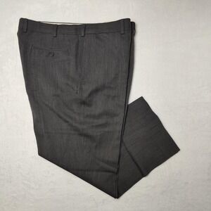 Brooks Brothers Pants Mens 42x26 Gray Madison 100% Wool Dress Slacks Flat Front